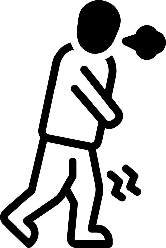 solid icon for ran man vector