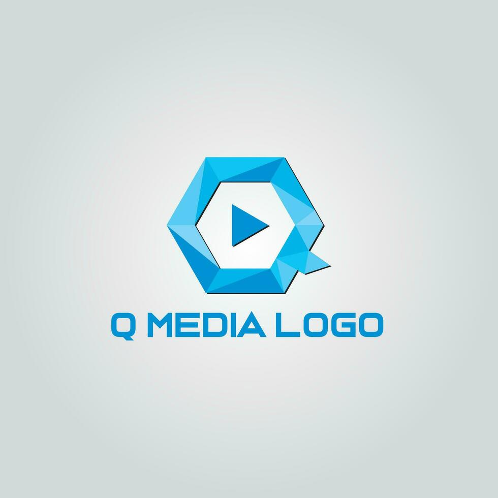 Vector Media Logo with letter Q