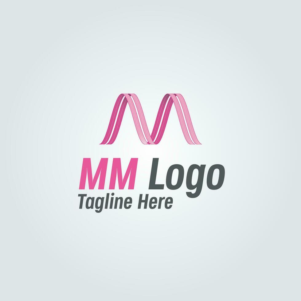 Media Logo With Letter MM vector