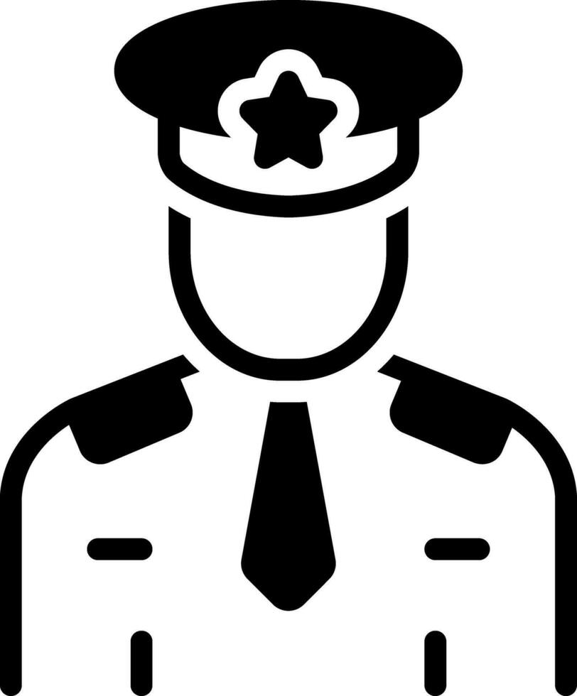 solid icon for captain vector