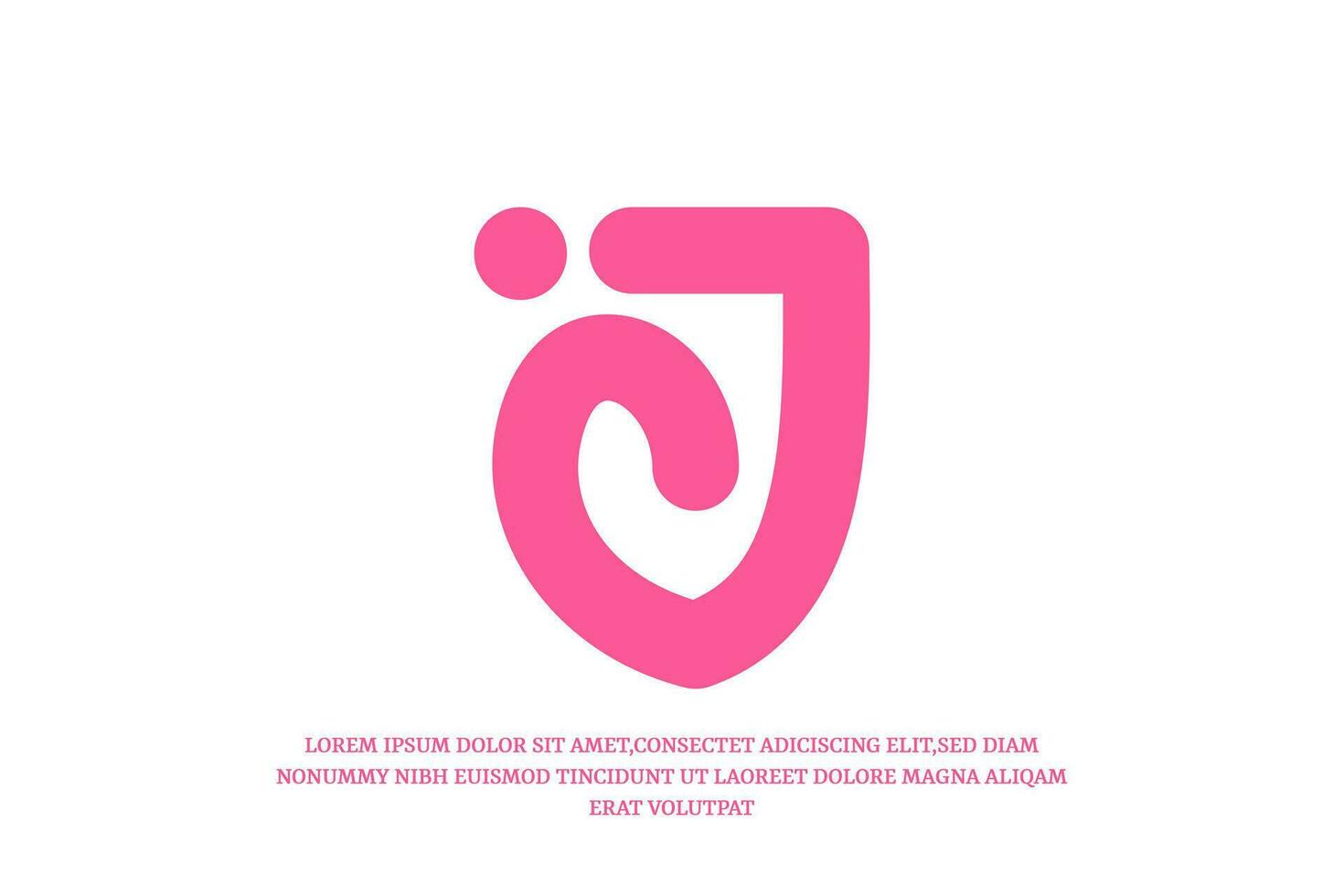 letra j combinación con amor icono logo diseño vector