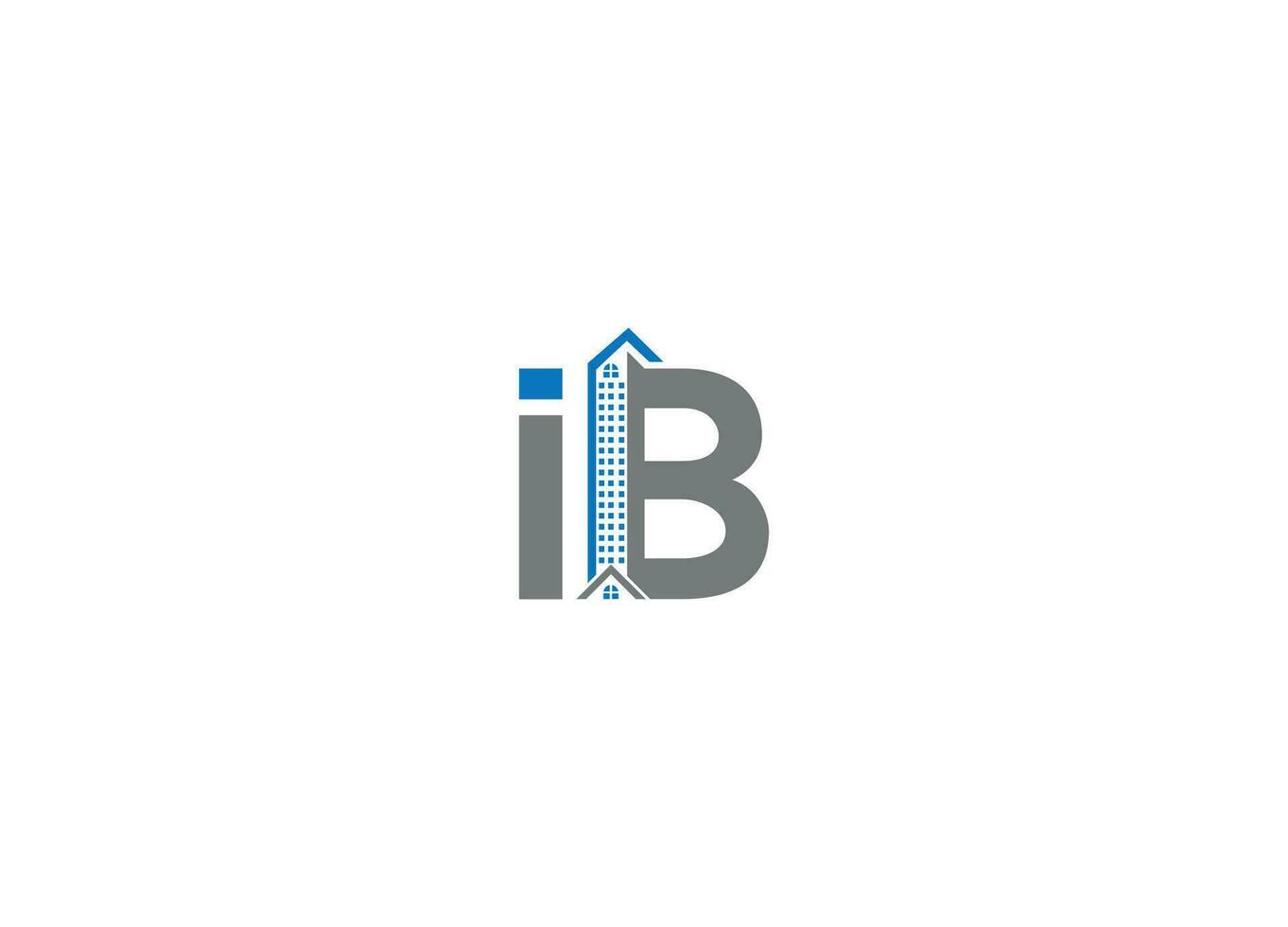 ib letter Logo Design with Creative Modern vector icon template