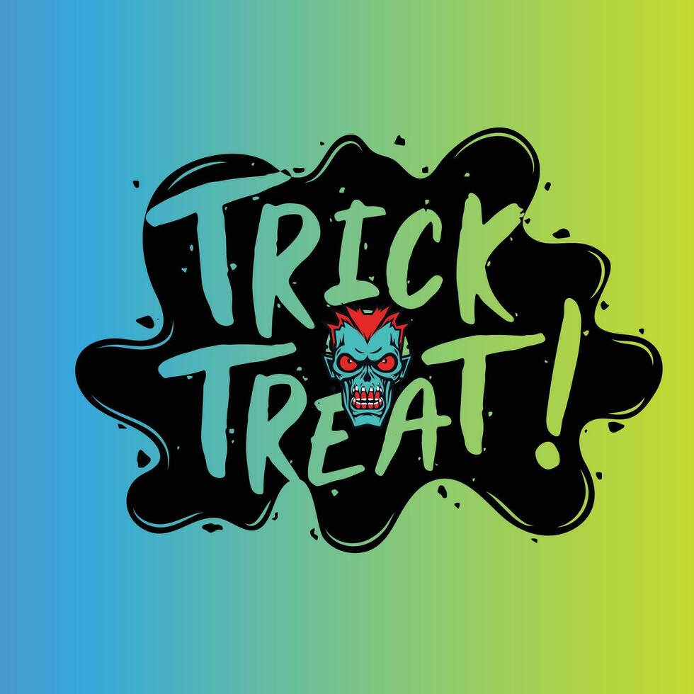 A Devilish Speech Bubble with Trick Treat vector