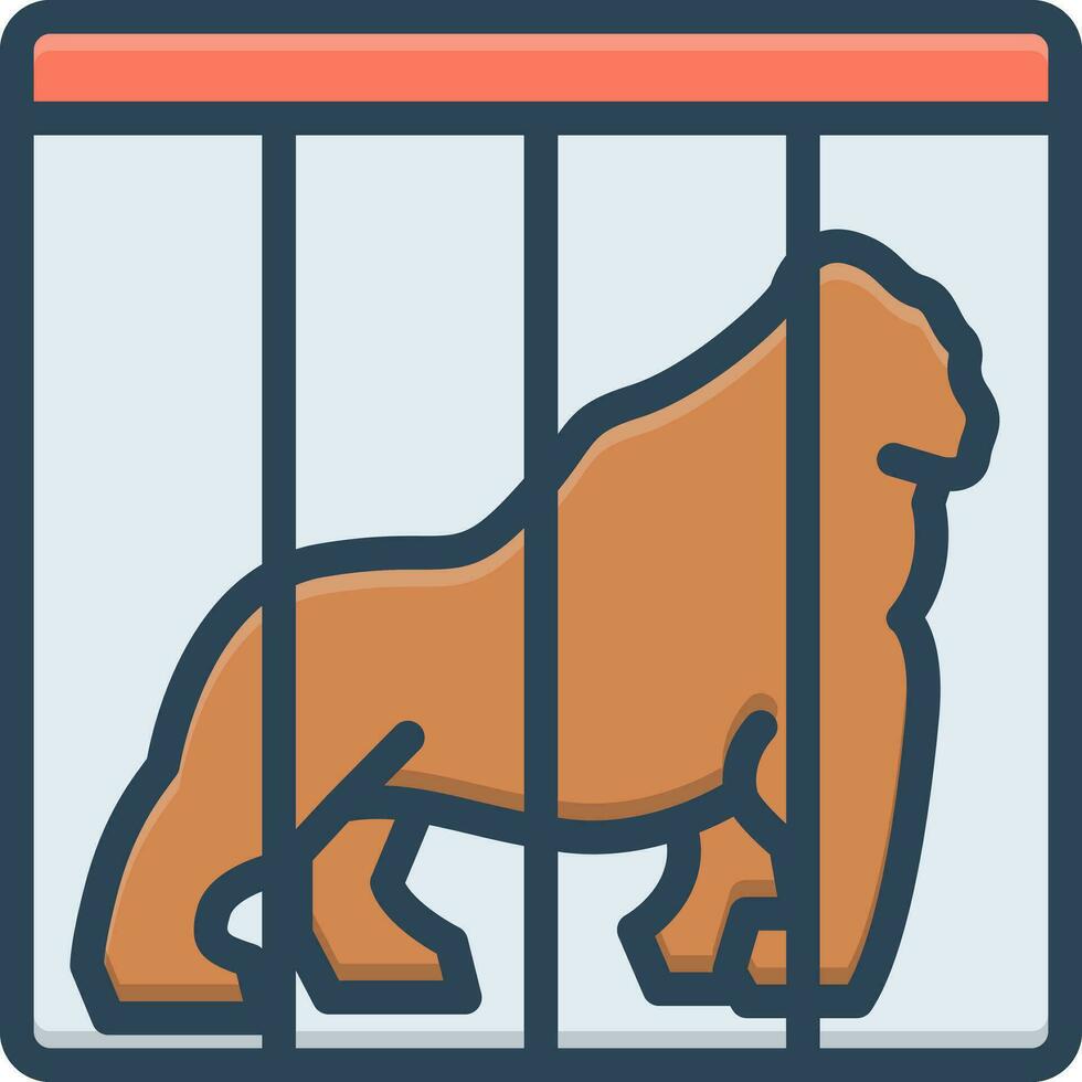 color icon for endangered vector