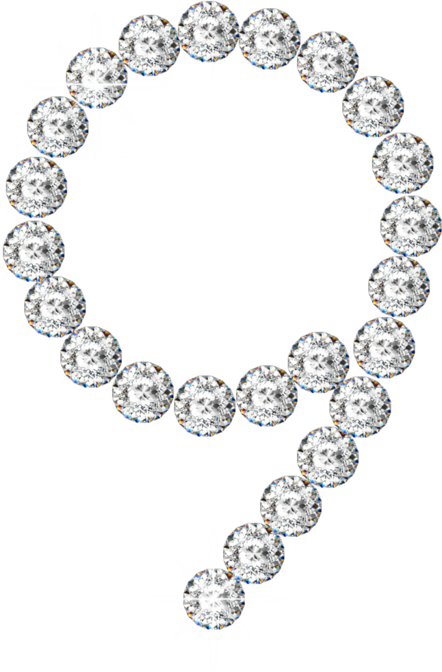 Diamond bling number png