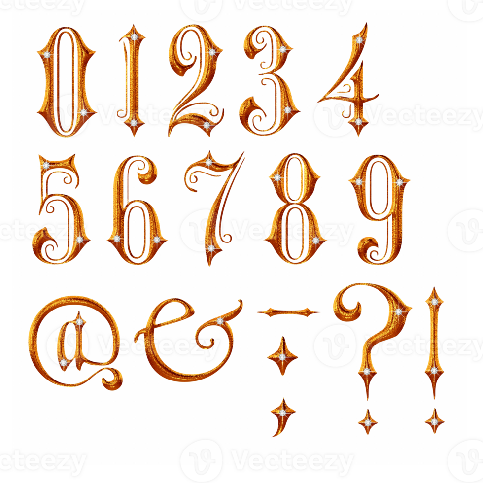 Golden roses diamond numbers png