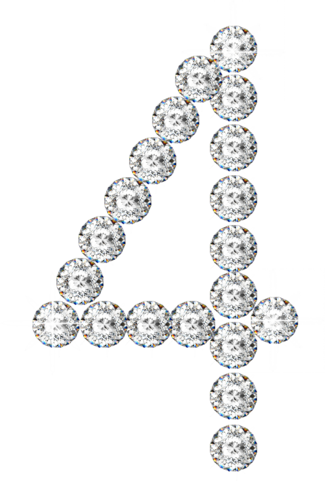 Diamond bling number png