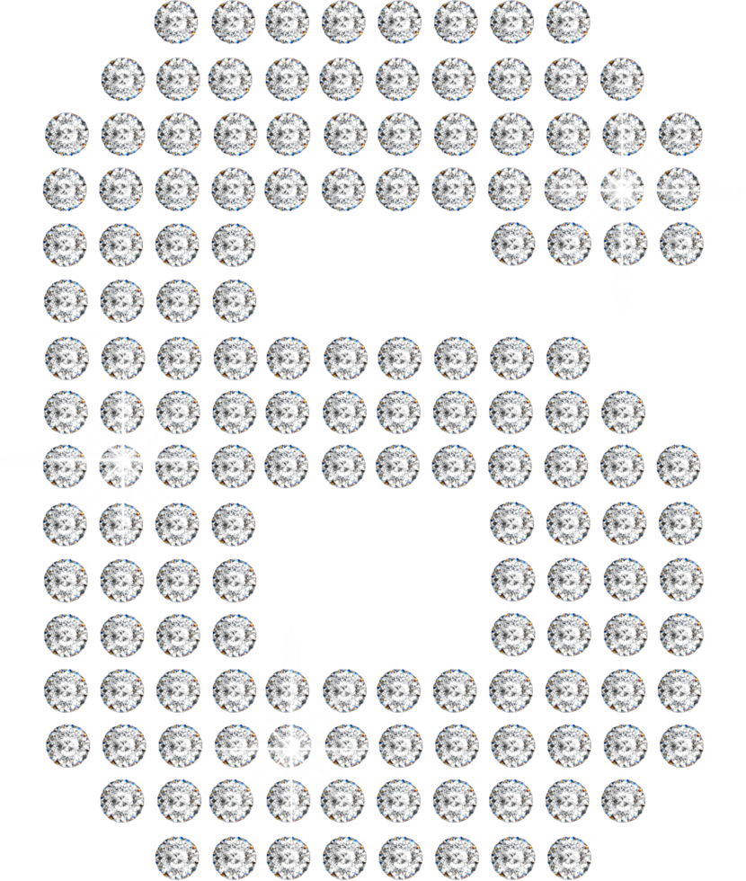Shiny diamond number png