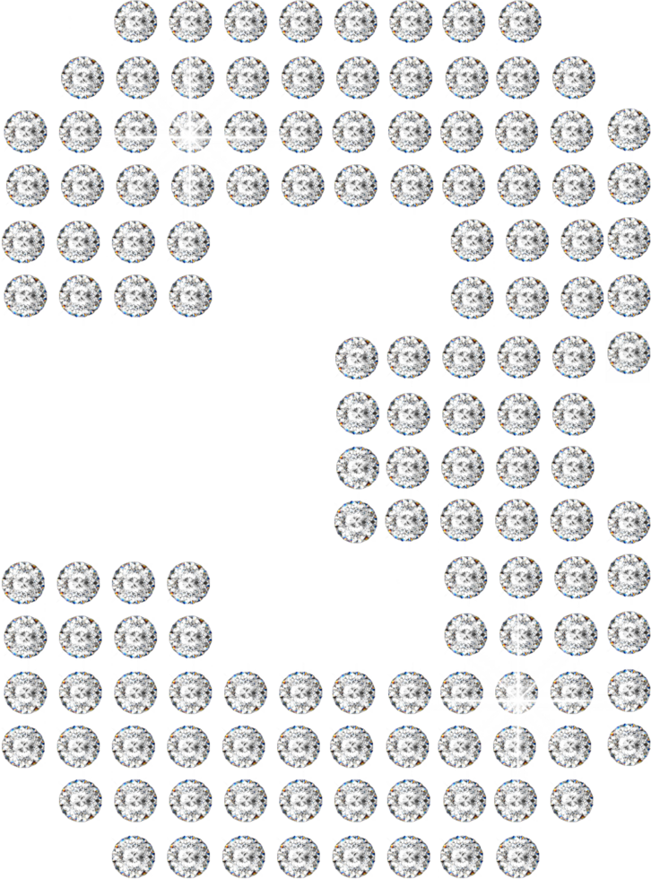 Shiny diamond number png