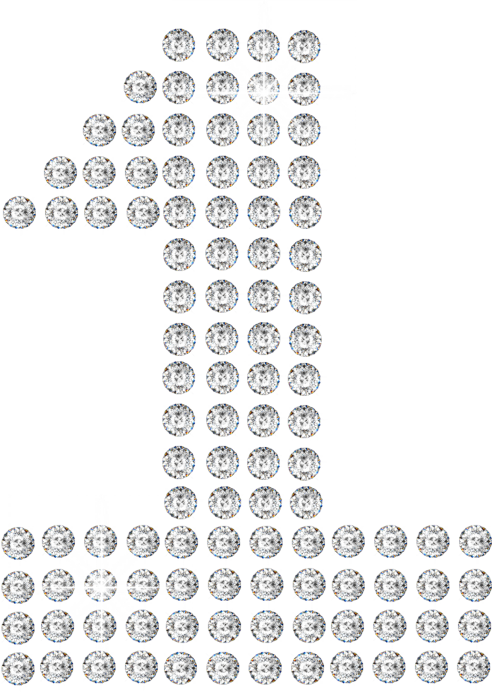 Shiny diamond number png