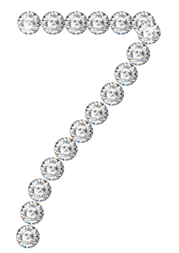 Diamond bling number png