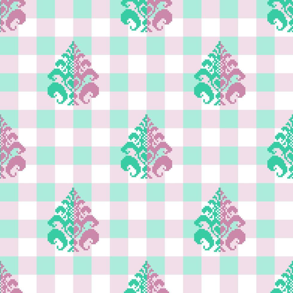 Multi color plaid pattern vector set for scarf, pillow case, blanket, cloth, fabric print, Christmas background.