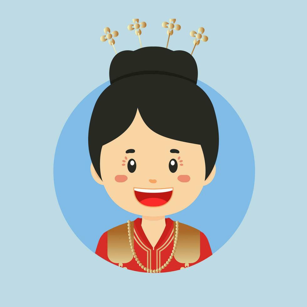 Avatar of a Bengkulu Indonesian Character vector