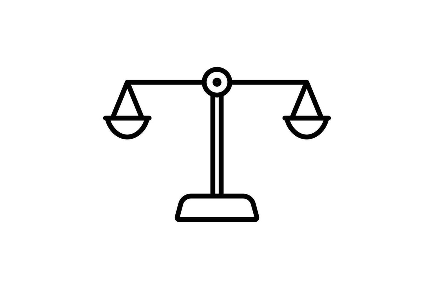 Balance or scales icon. Icon related to option or argument. icon suitable for web site design, app, user interfaces, printable etc. Line icon style. Simple vector design editable