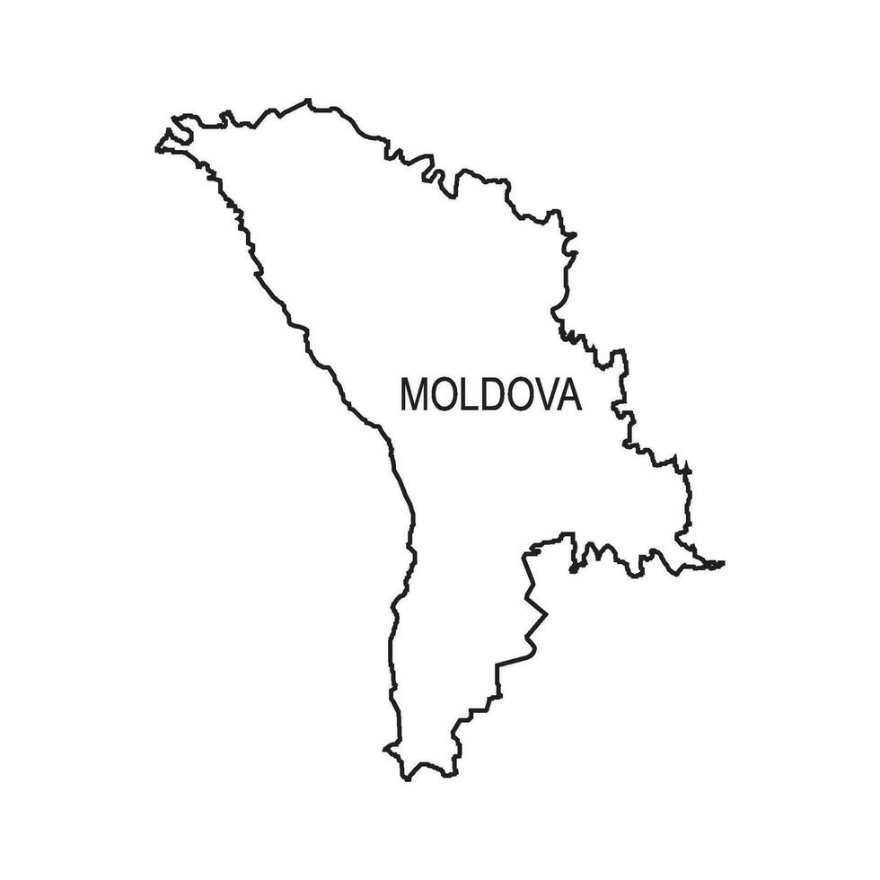 Moldavia mapa icono vector