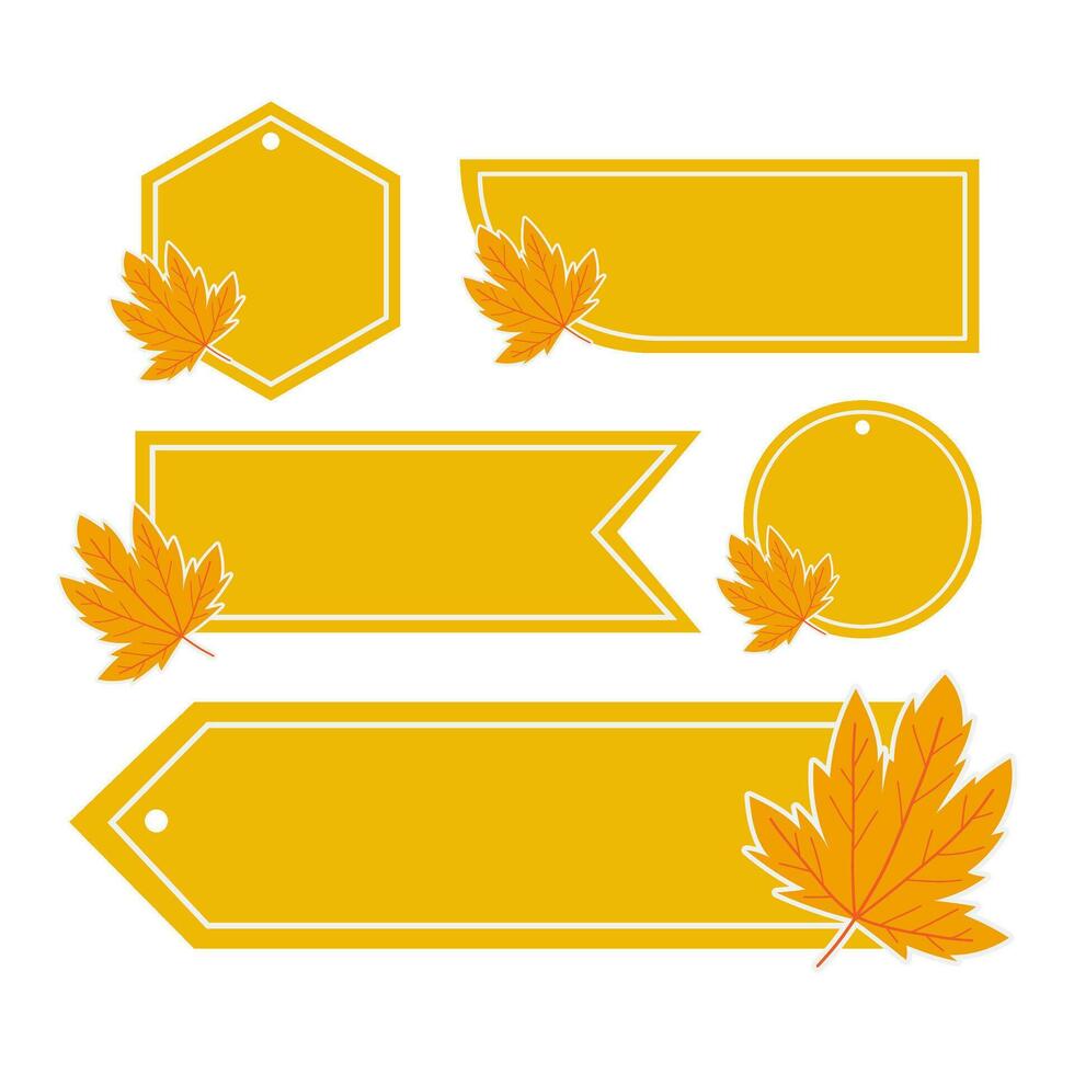 sale banner autumn set vector
