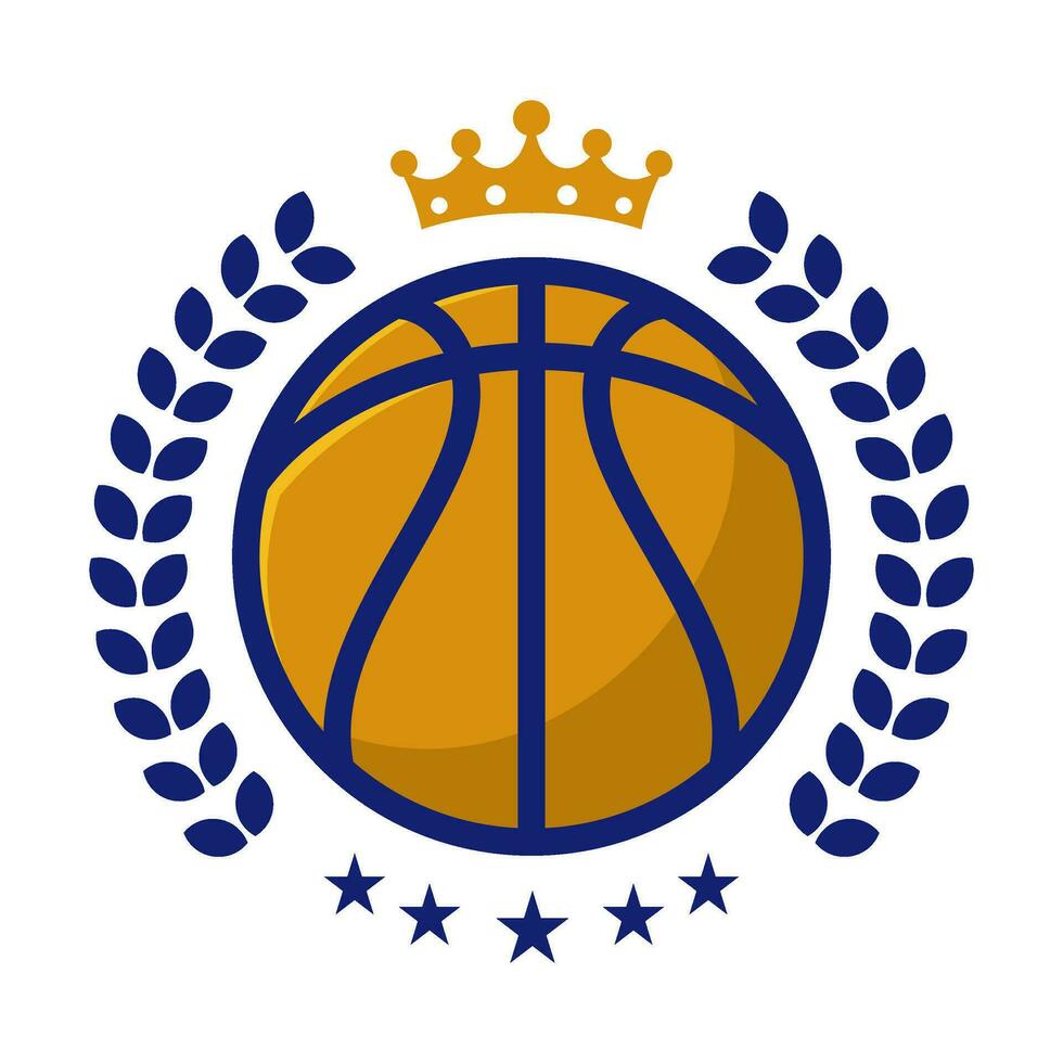 basketball emblem badge vector