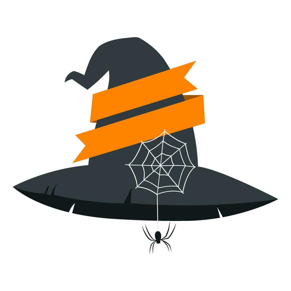 halloween witch hat sale badge vector