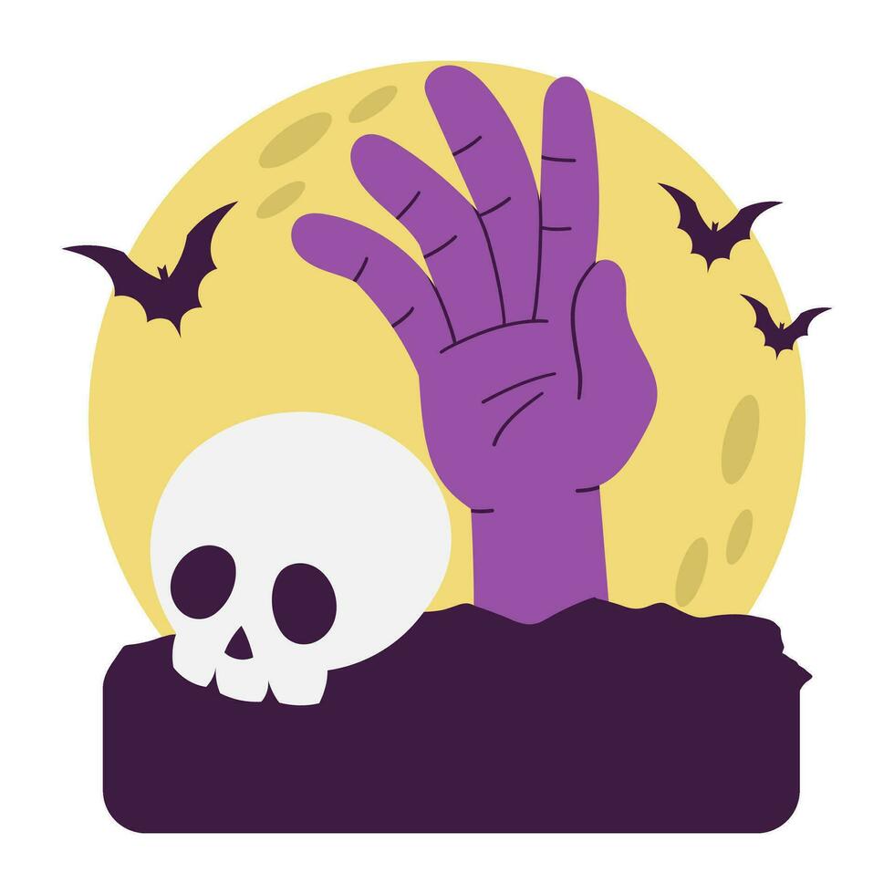 halloween flat design badge vector
