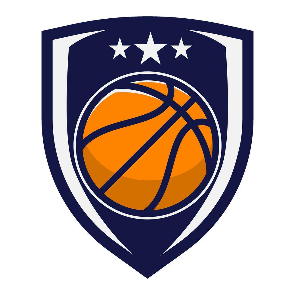 basketball sport emblem badge vector