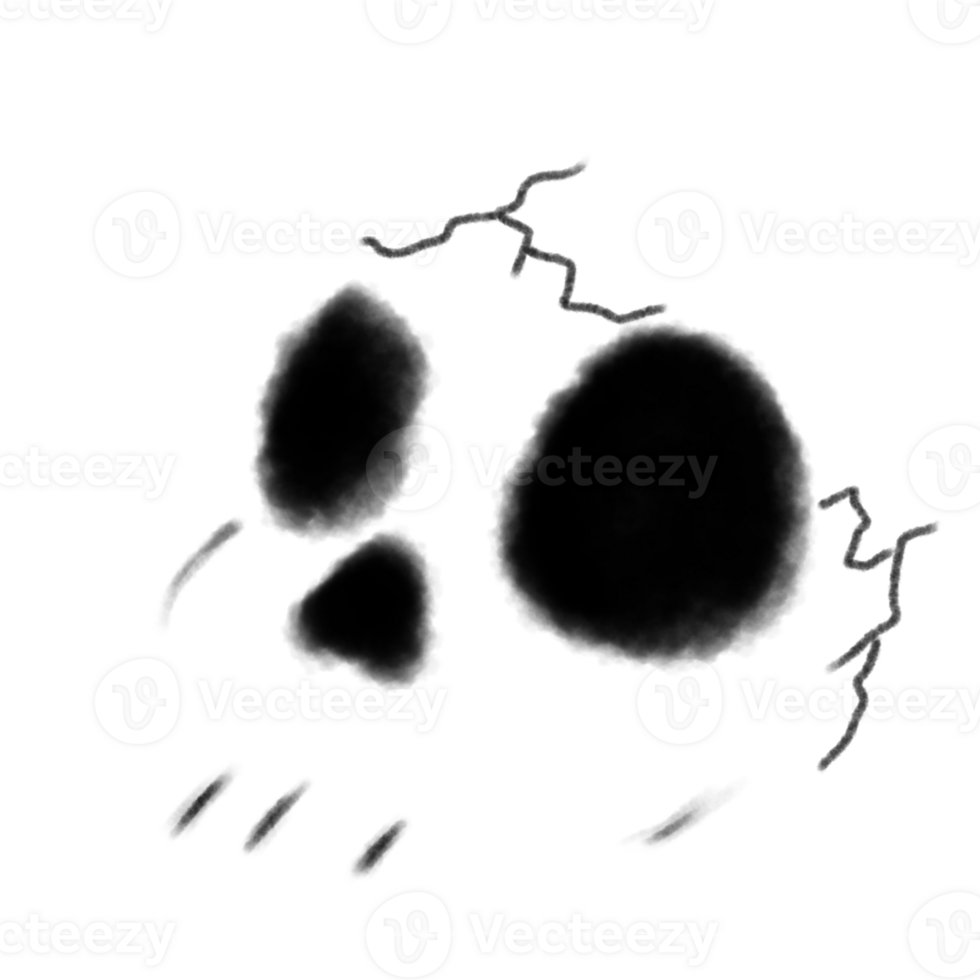 a skull with two eyes and a transparent background png