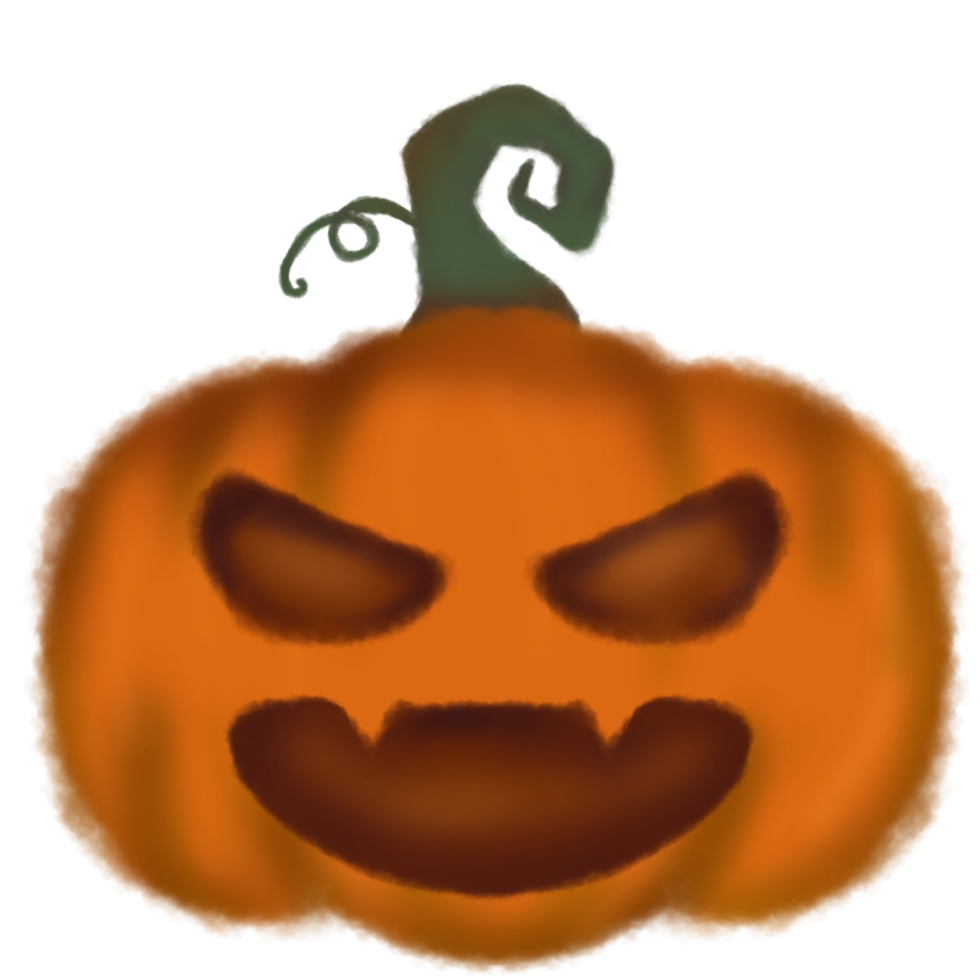 halloween jack o lantern pumpkin on transparent background png