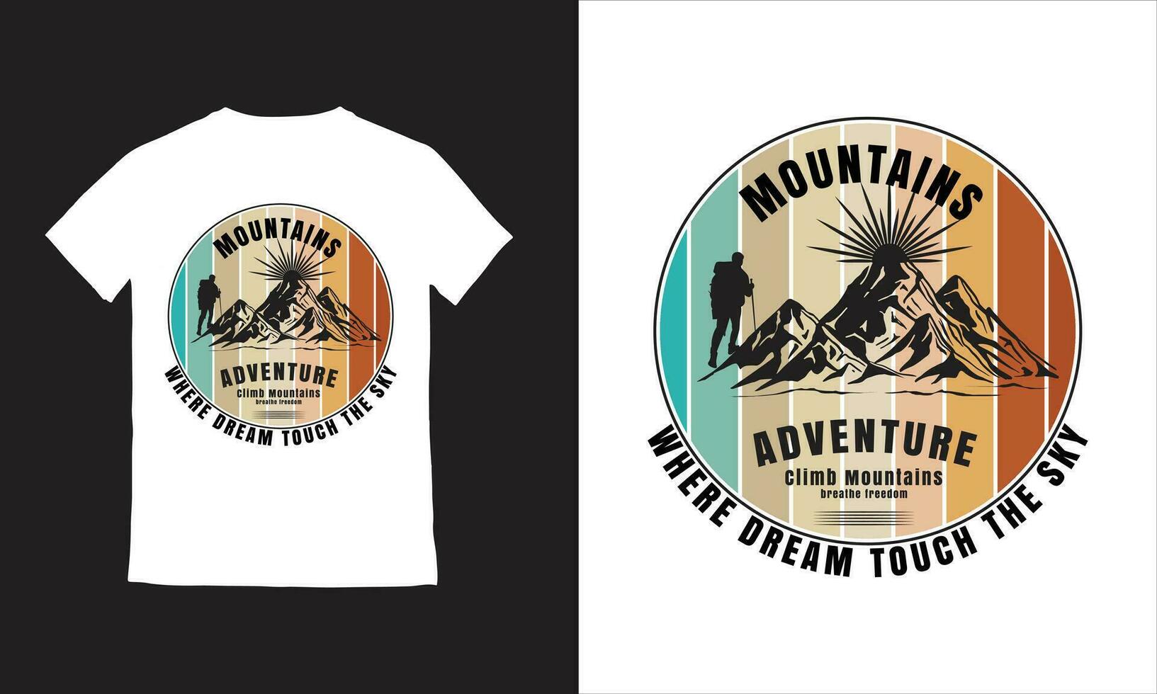 excursionismo aventuras diseño camiseta vector