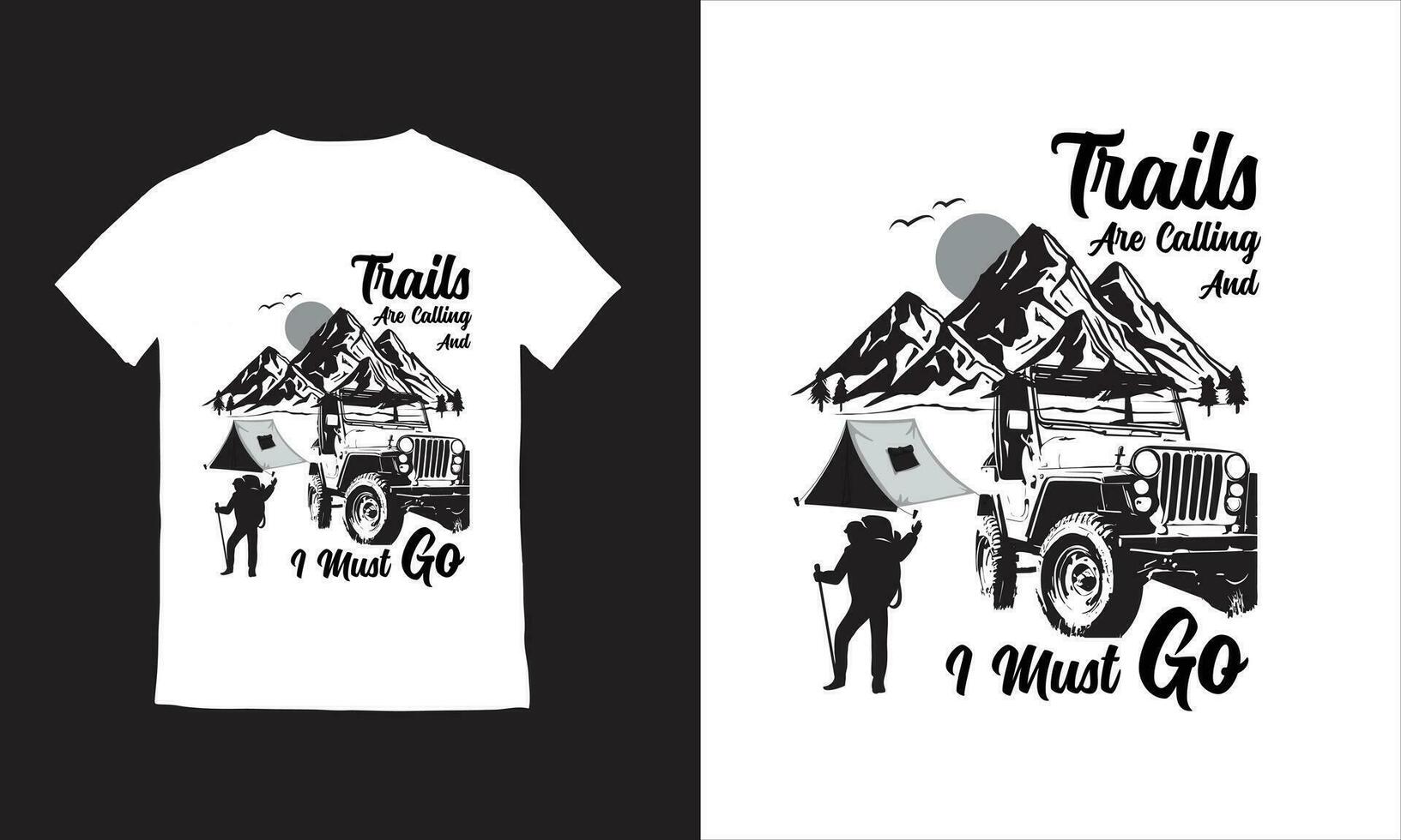 Hiking  adventure design T-shirt vector