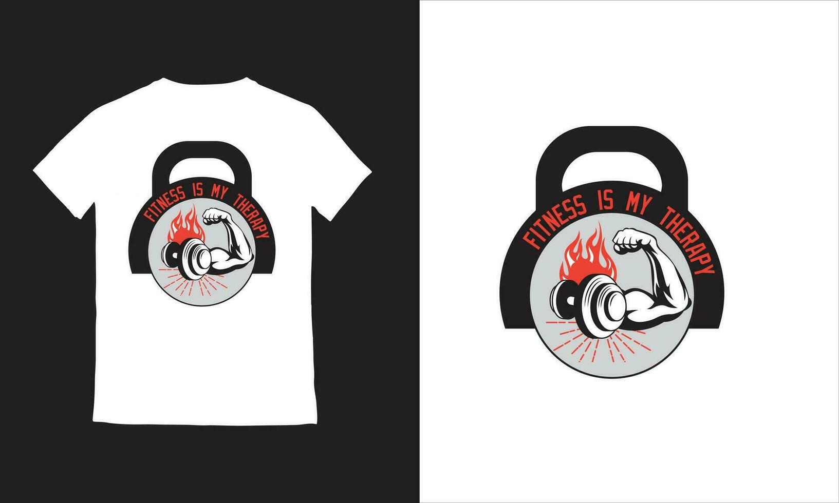 t-shirt design of fitness gym weight training fitness vector