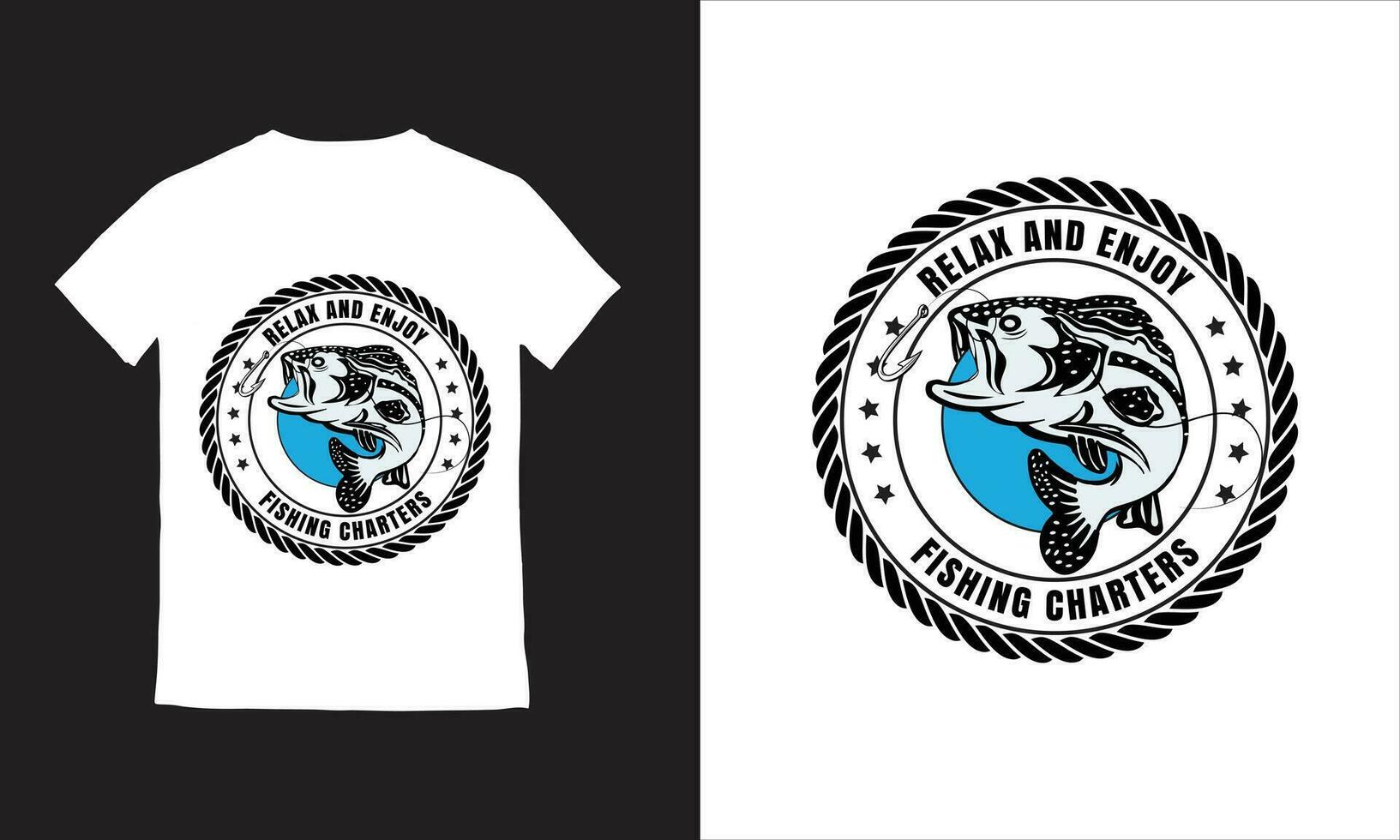 Fishing Sunset T-shirt Design Vector Download