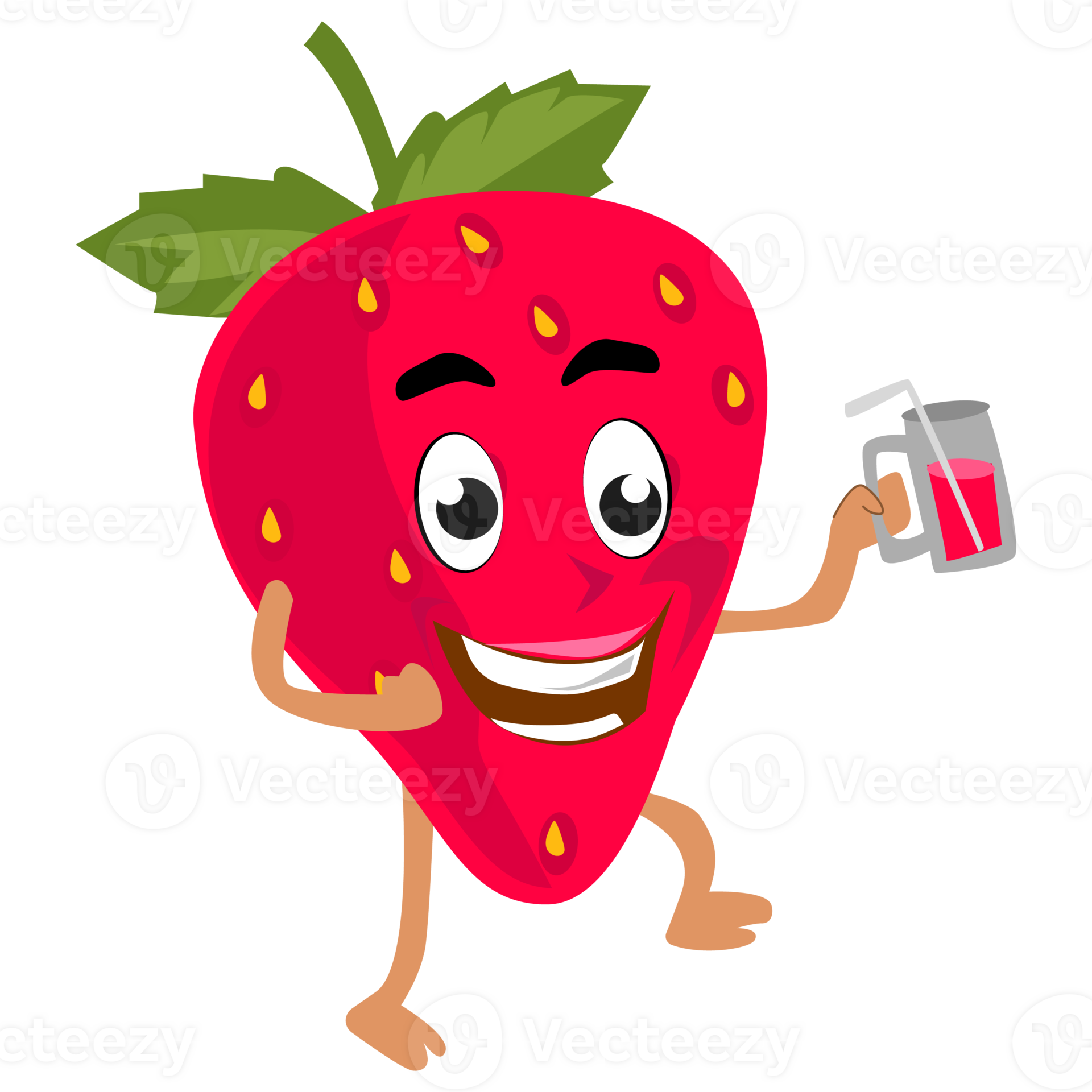 strawberry cartoon character png image 29751598 PNG