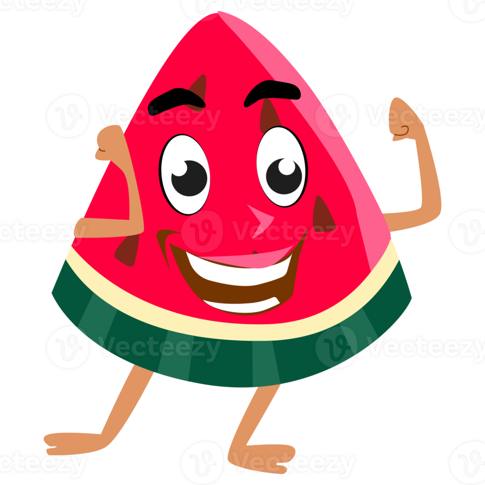watermelon cartoon character mascot png image