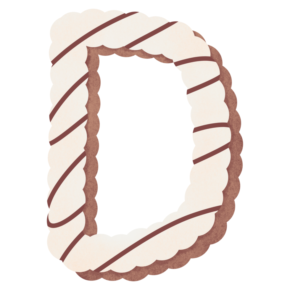 Alphabet cartoon sweet candy bakery png