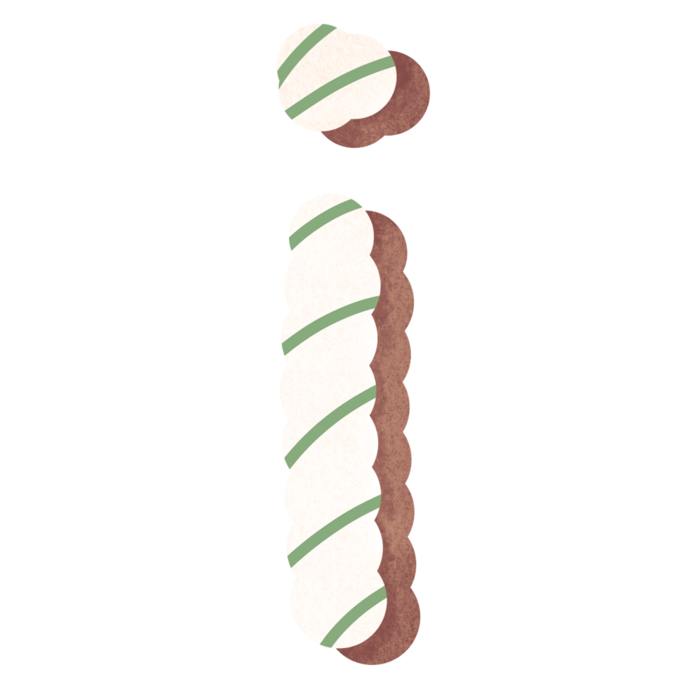 Alphabet cartoon sweet candy bakery png