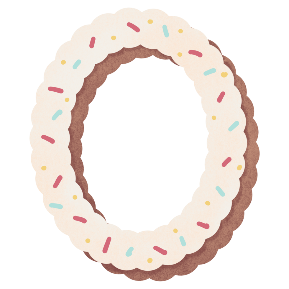 Alphabet cartoon sweet candy bakery png