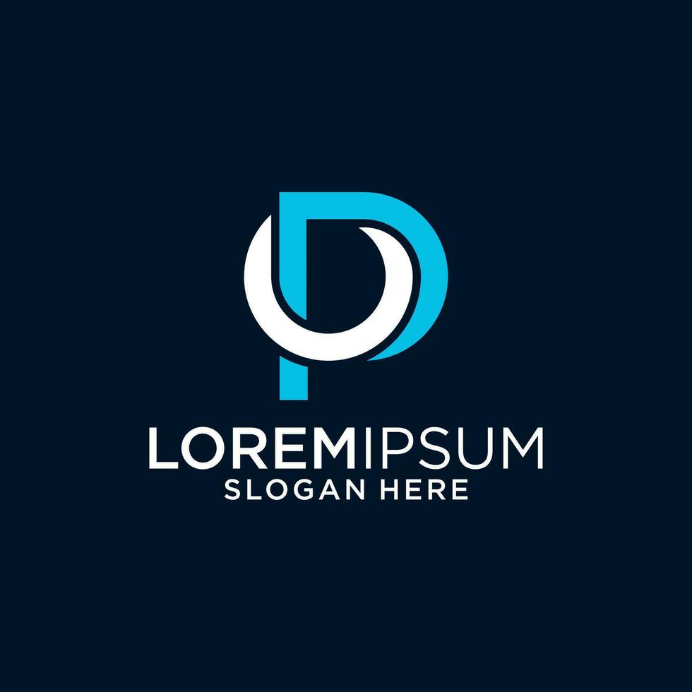 leter OP design vector abstract logo