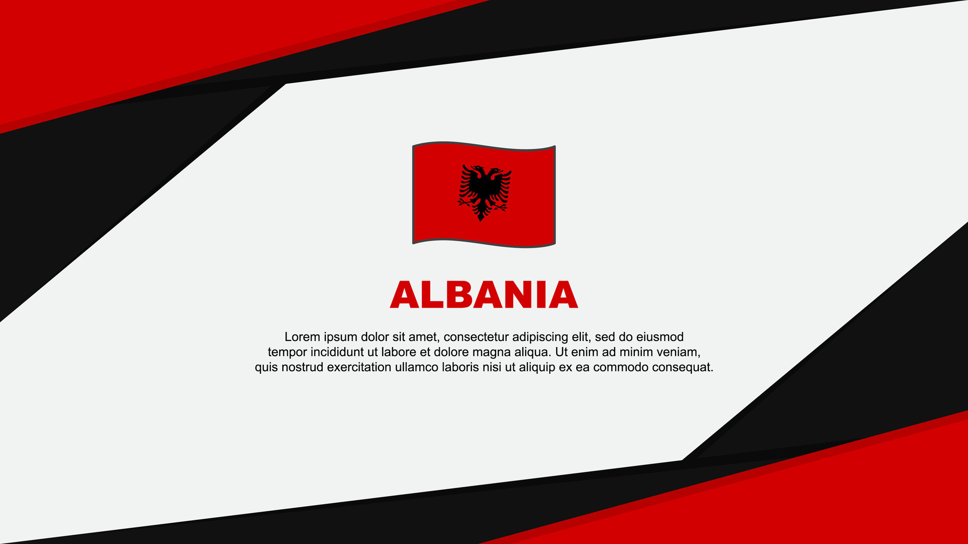 Albania Flag Abstract Background Design Template. Albania Independence
