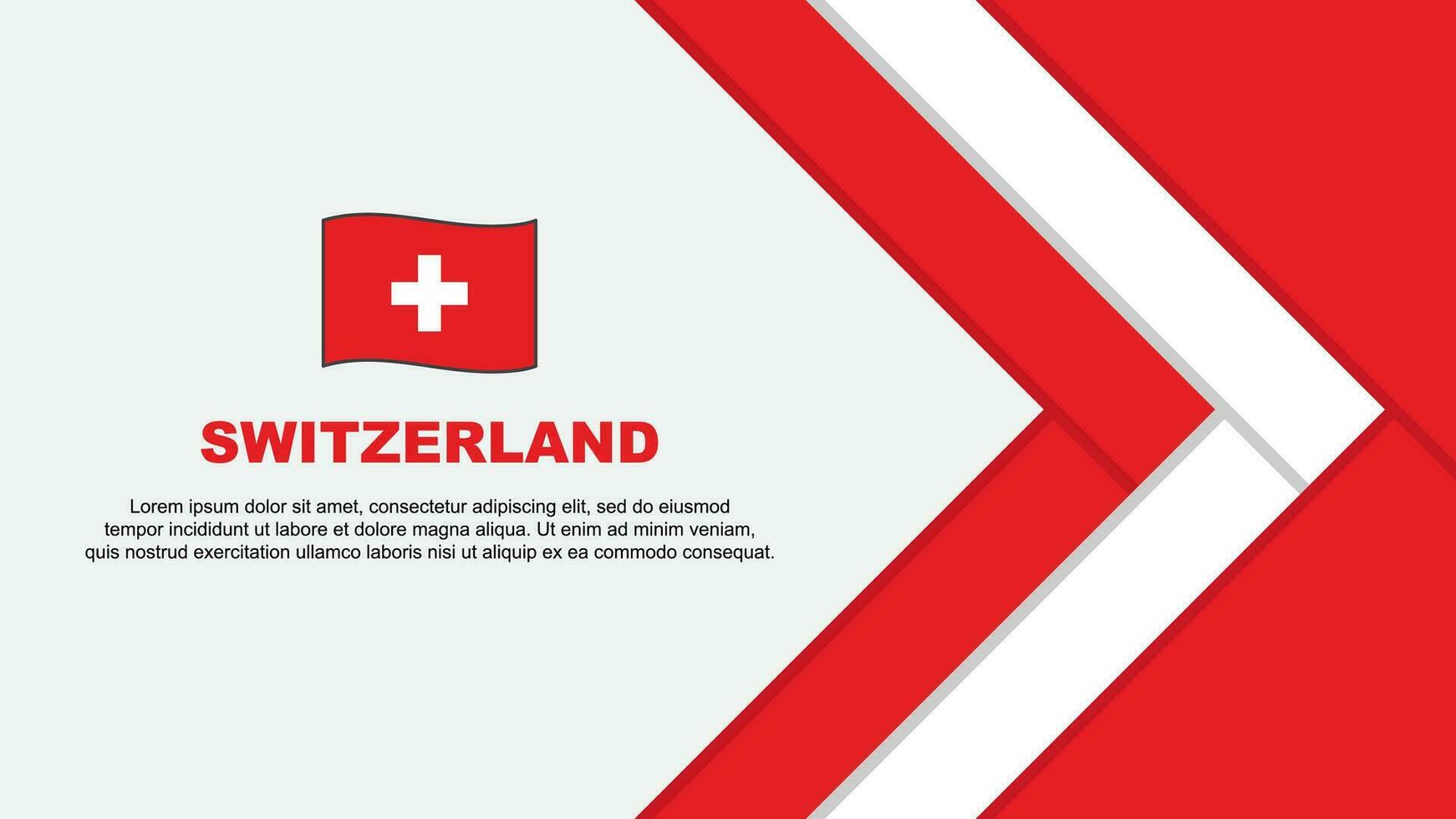 Switzerland Flag Abstract Background Design Template. Switzerland Independence Day Banner Cartoon Vector Illustration. Switzerland Cartoon