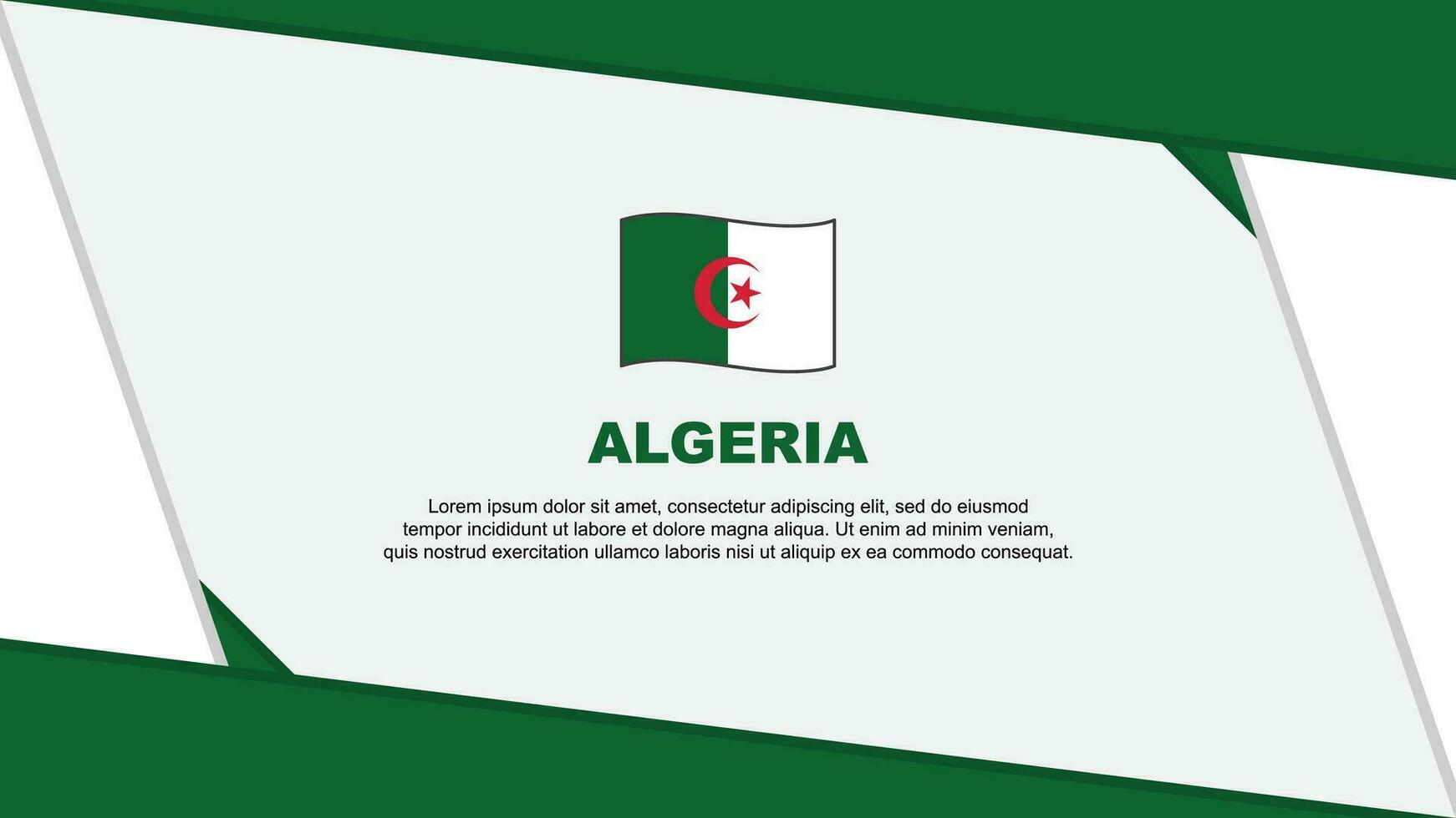 Algeria Flag Abstract Background Design Template. Algeria Independence Day Banner Cartoon Vector Illustration. Algeria Independence Day