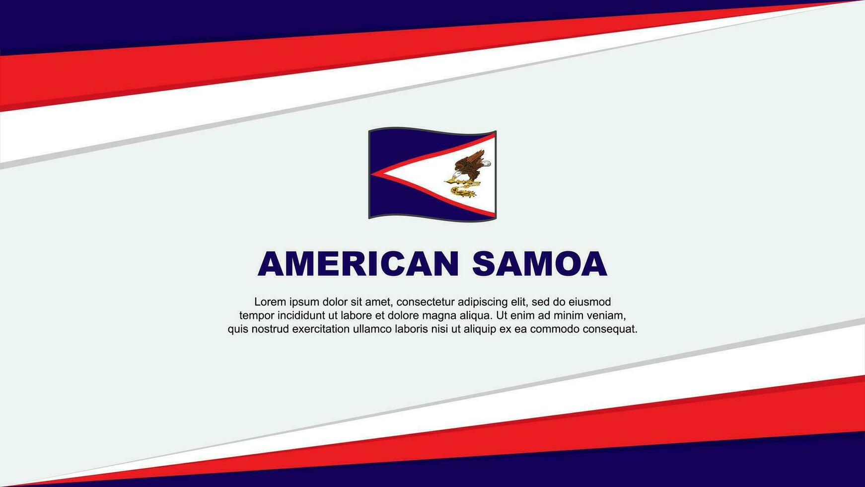 American Samoa Flag Abstract Background Design Template. American Samoa Independence Day Banner Cartoon Vector Illustration. American Samoa Design