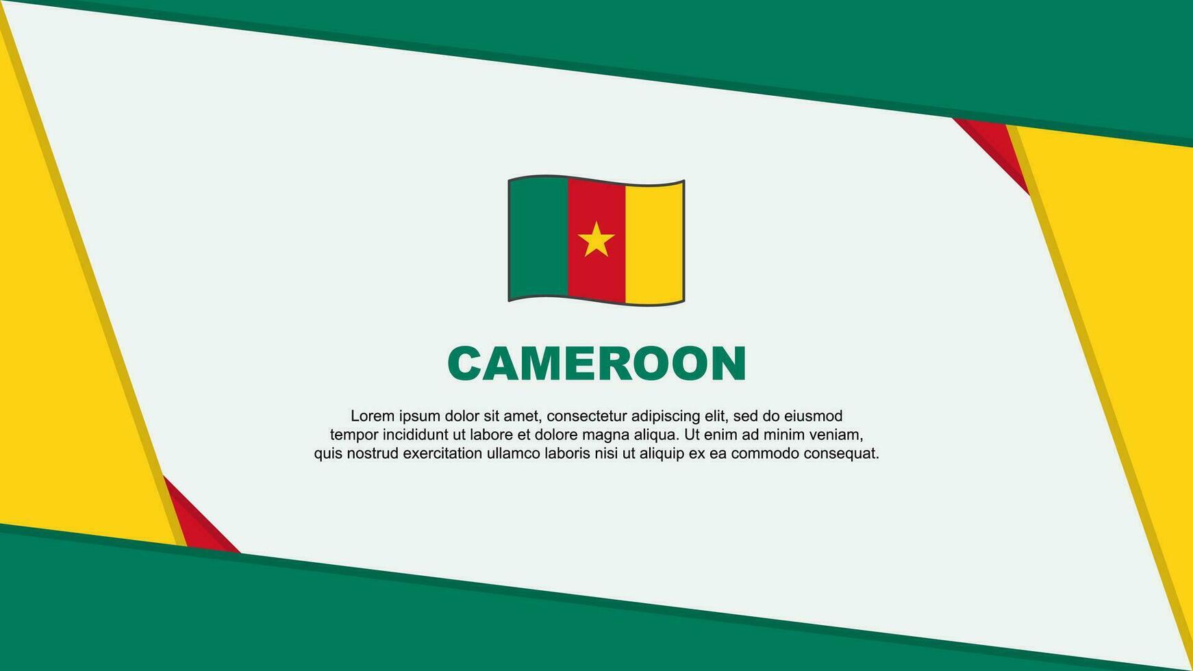 Camerún bandera resumen antecedentes diseño modelo. Camerún independencia día bandera dibujos animados vector ilustración. Camerún independencia día