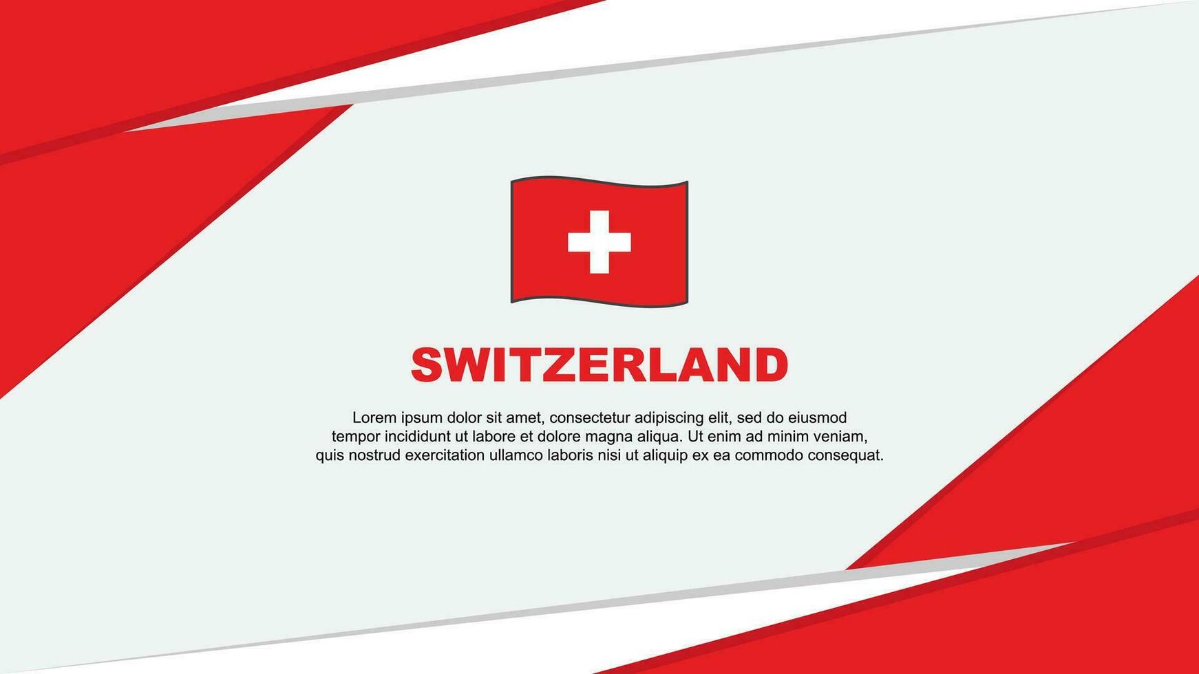 Switzerland Flag Abstract Background Design Template. Switzerland Independence Day Banner Cartoon Vector Illustration. Switzerland