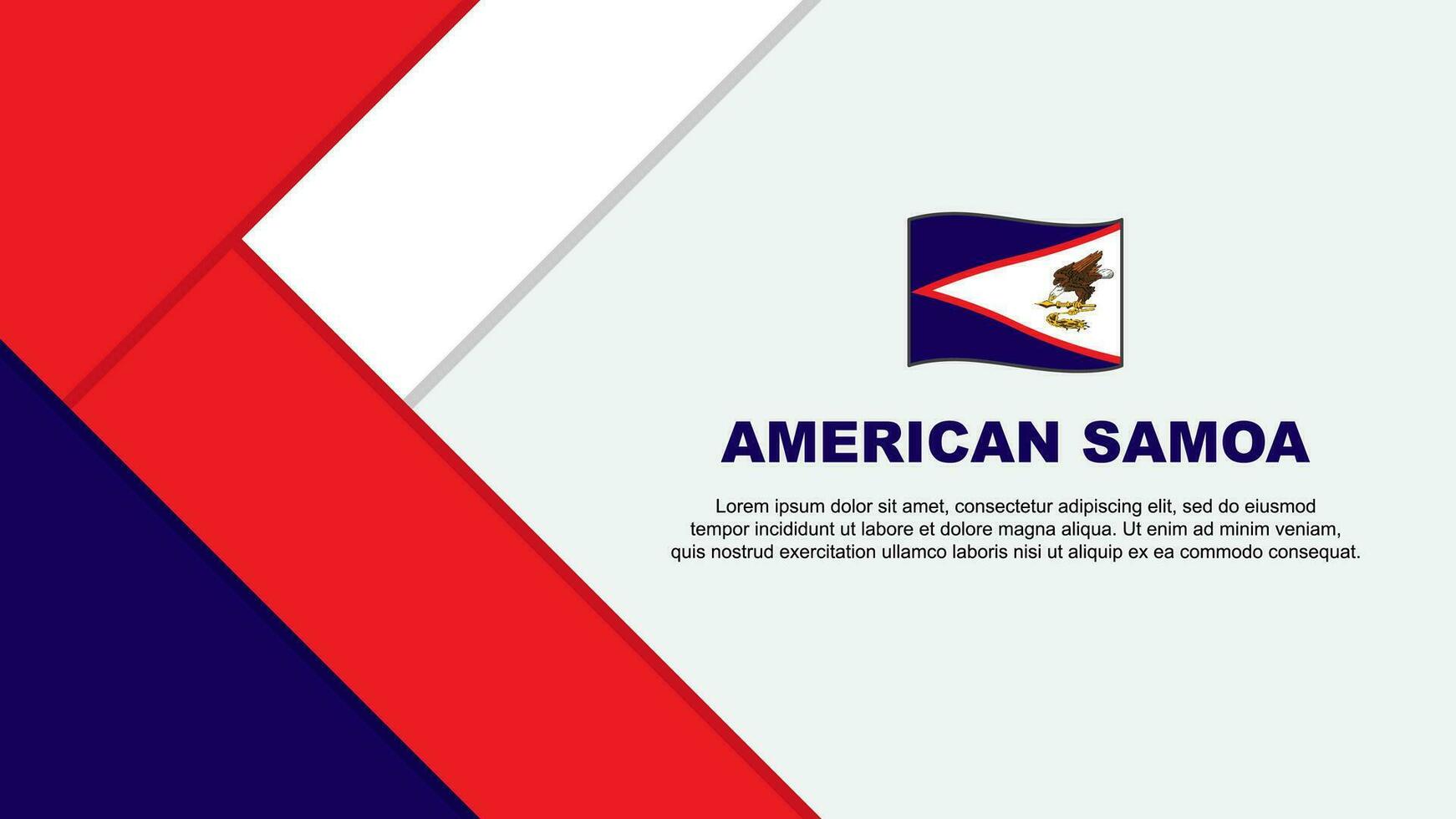 American Samoa Flag Abstract Background Design Template. American Samoa Independence Day Banner Cartoon Vector Illustration. American Samoa Illustration