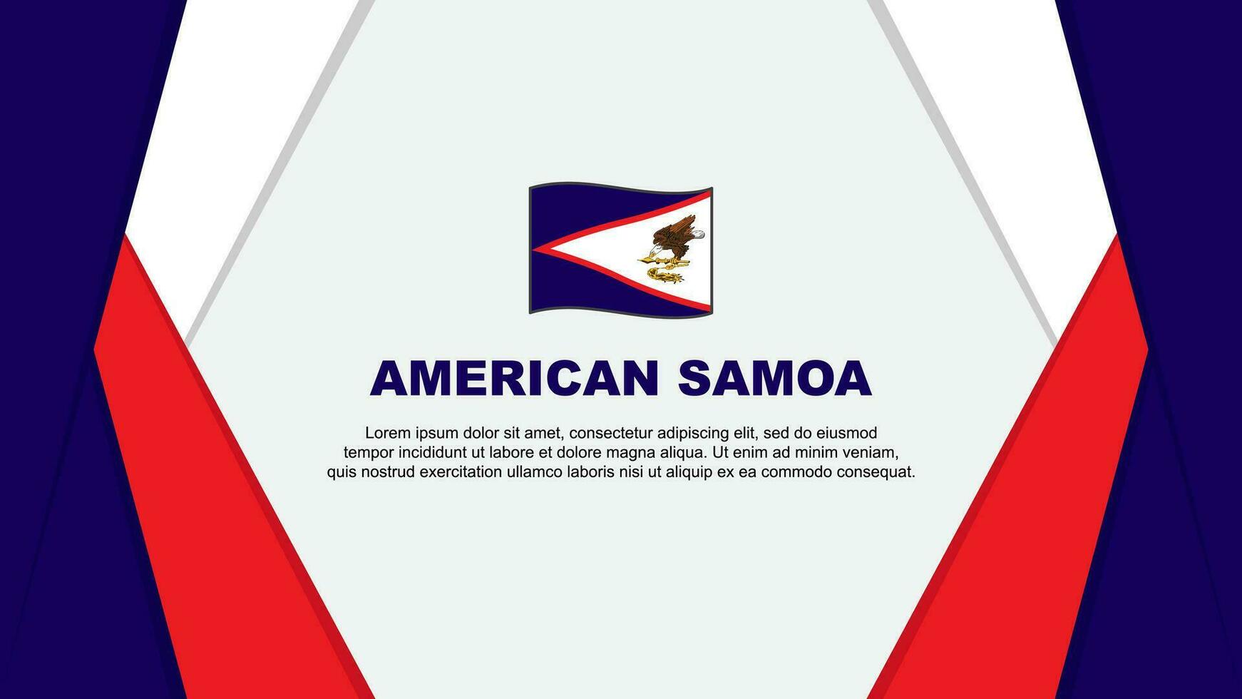 American Samoa Flag Abstract Background Design Template. American Samoa Independence Day Banner Cartoon Vector Illustration. American Samoa Background