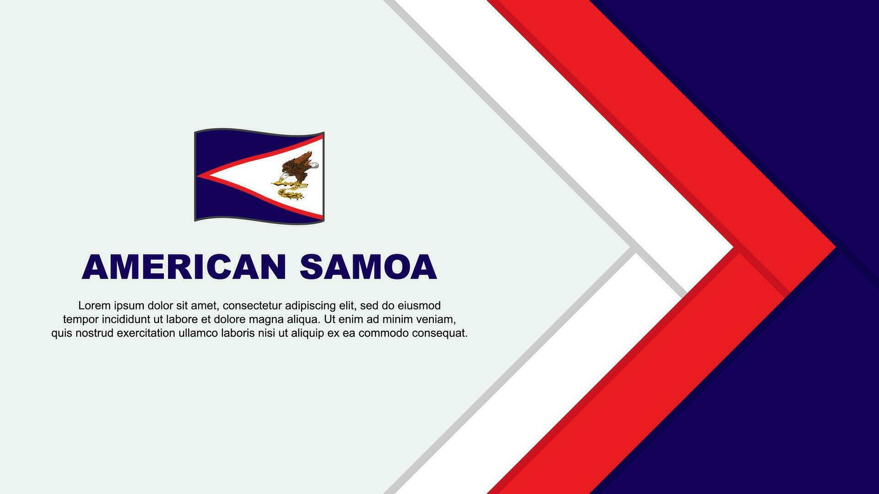 American Samoa Flag Abstract Background Design Template. American Samoa Independence Day Banner Cartoon Vector Illustration. American Samoa Cartoon