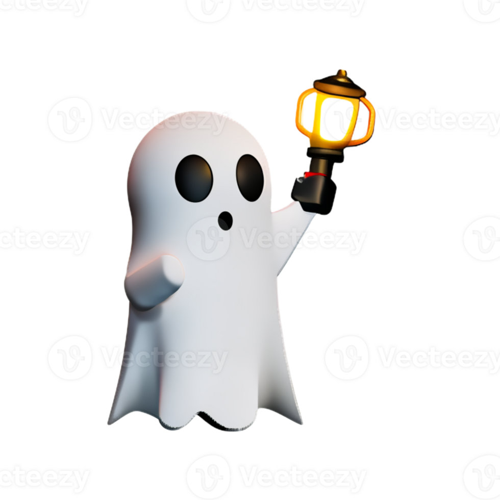 Ghost Cute  Torch AI Generative png