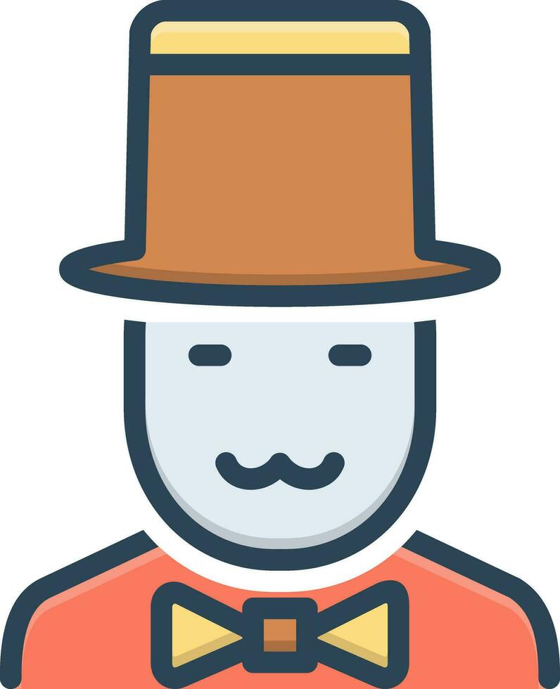 color icon for gentleman vector
