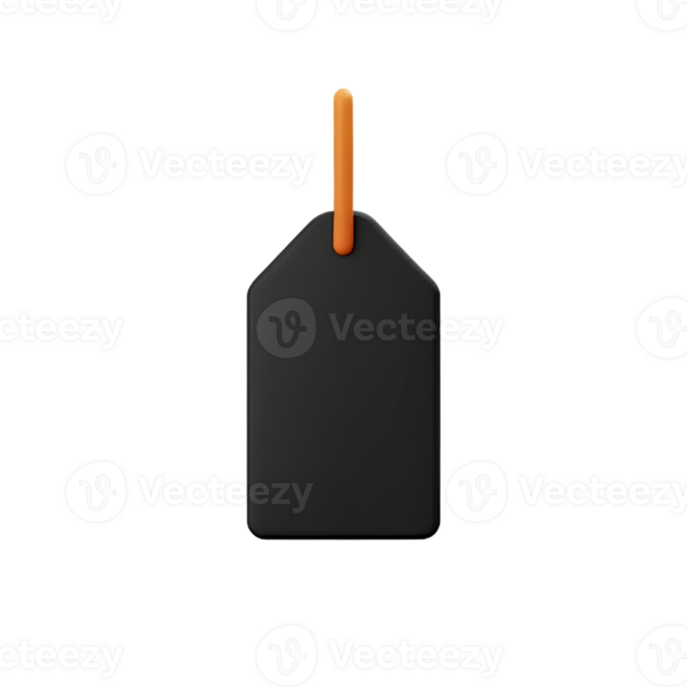 Tag Price Black AI Generative png