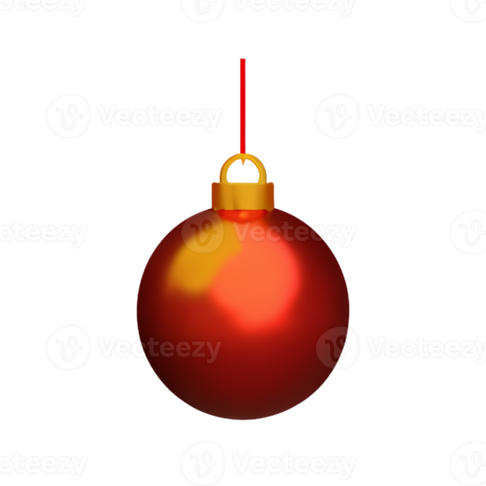 Ball Ornament Xmas AI Generative png