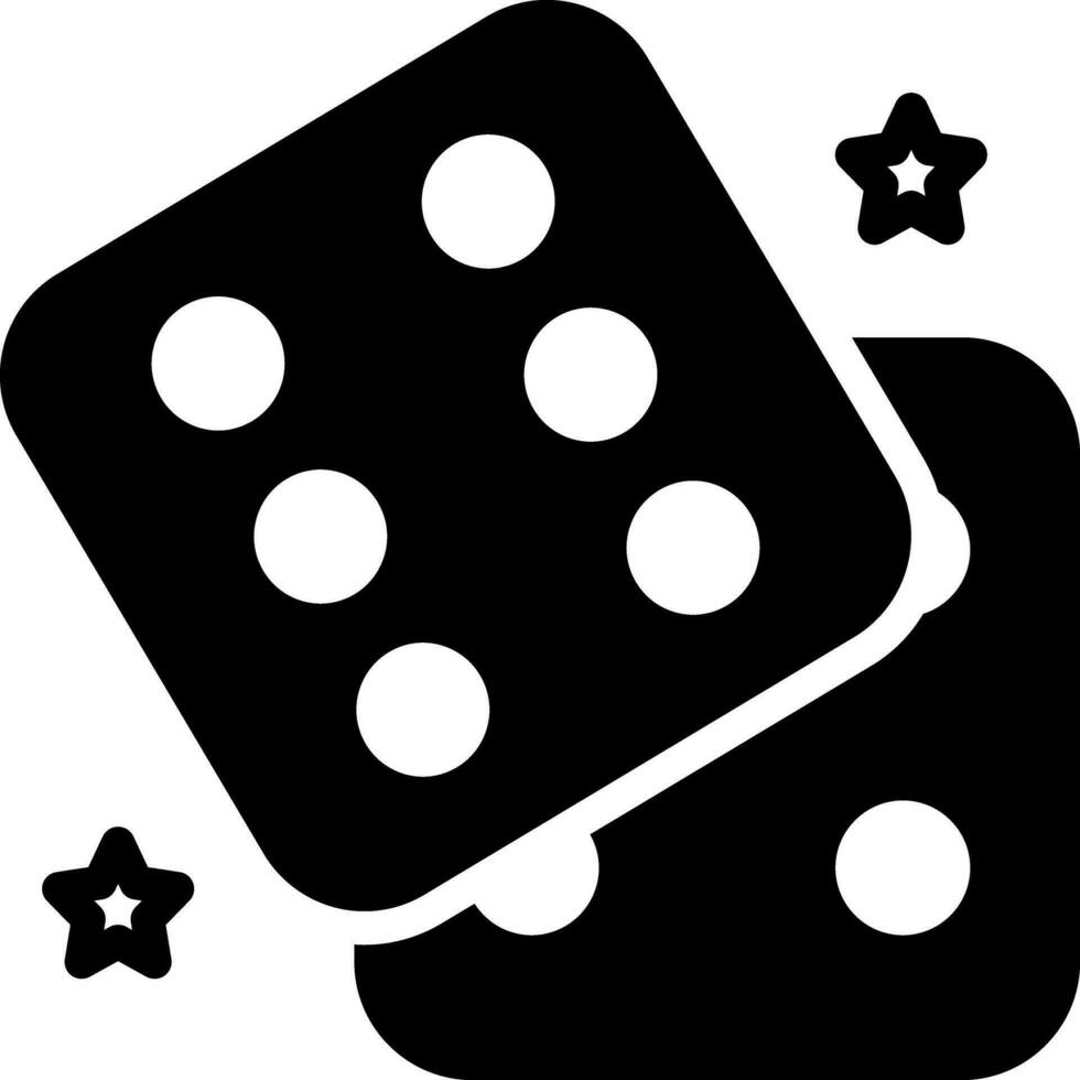 solid icon for dice vector